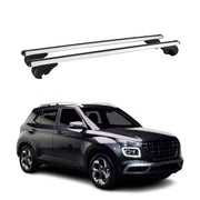 Barres de toit Transversales pour Hyundai Venue 2020-2026 Aluminium Argent