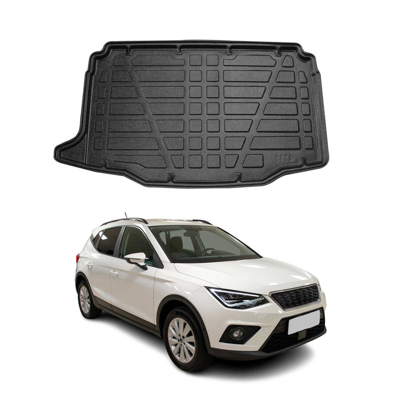 Tapis de Coffre pour Seat Arona 2017-2022 en TPE Noir