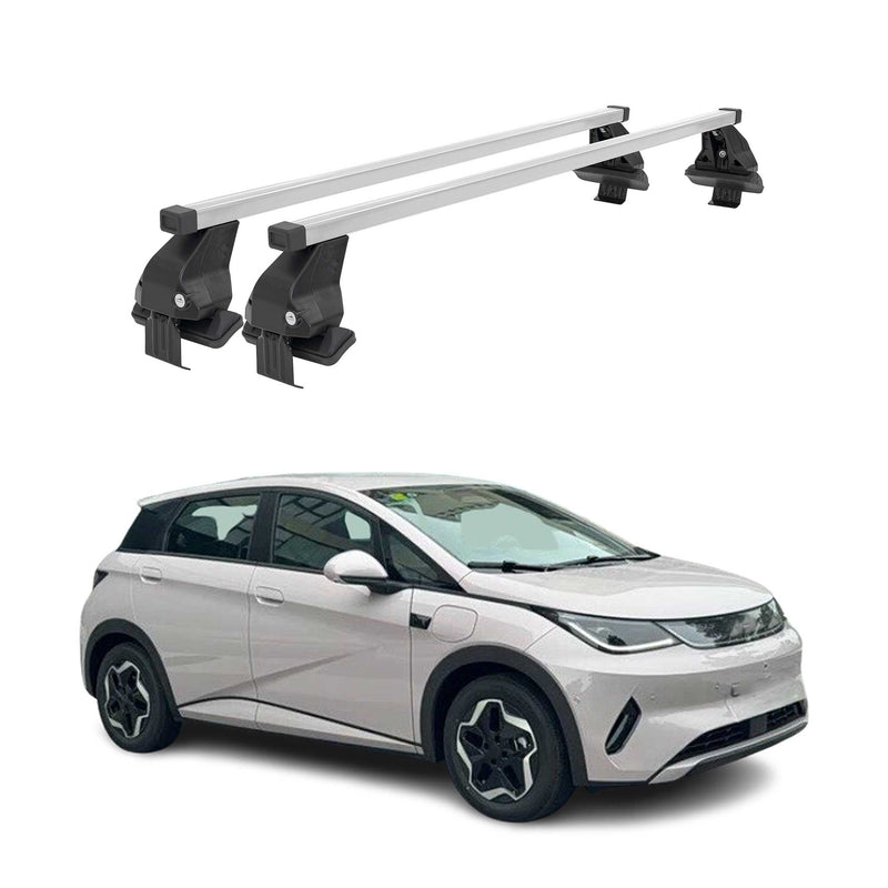 Menabo Barres de toit transversales pour BYD Dolphin 2023-2025 Acier Gris 2x