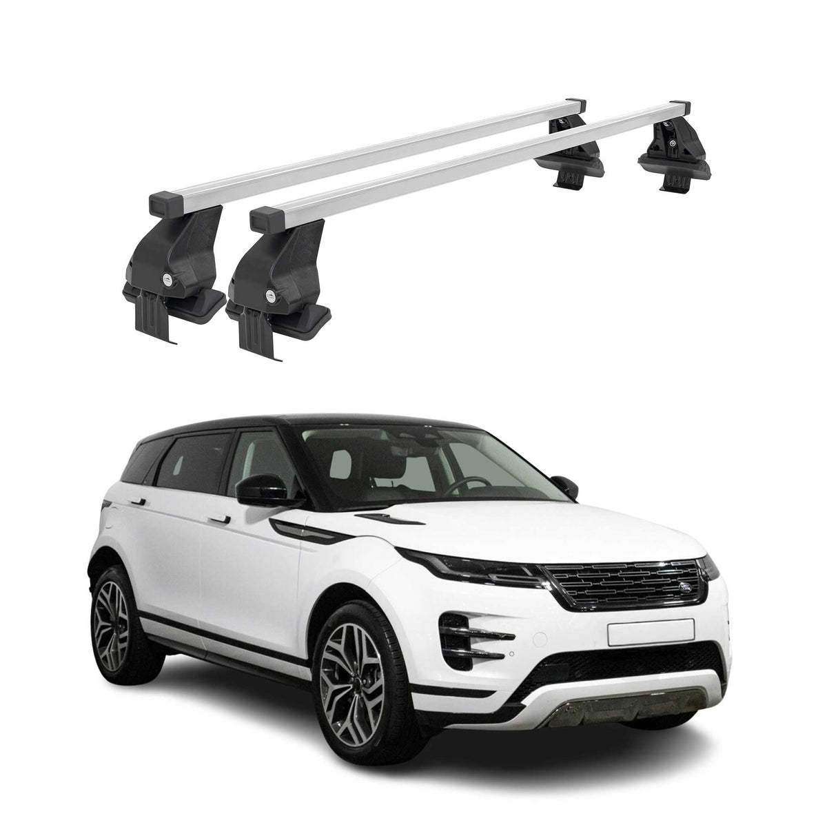 Barres de toit transversales pour Range Rover Evoque 2019-2026 Gris