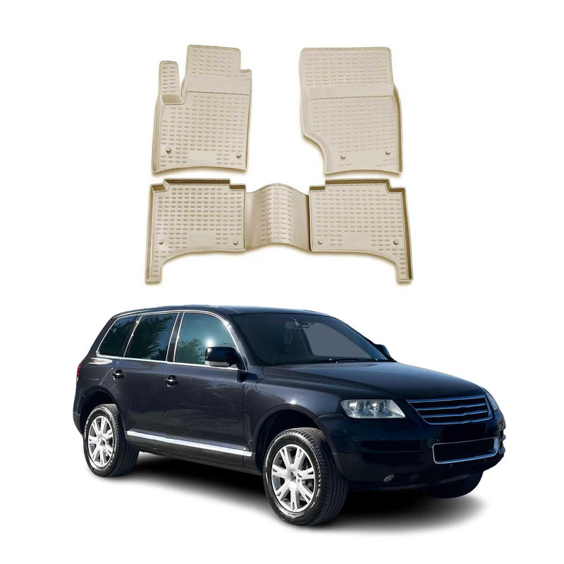 Tapis de Sol pour VW Touareg 2003-2010 TPE Beige