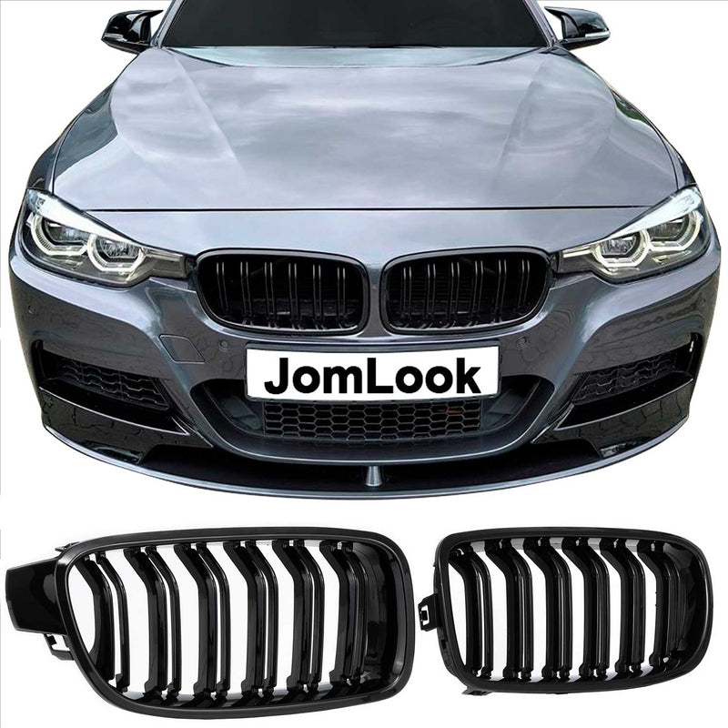 Calandre JOM Pare-chocs avant pour BMW Series 3 F30 F31 2011-2019 ABS Noir 1x