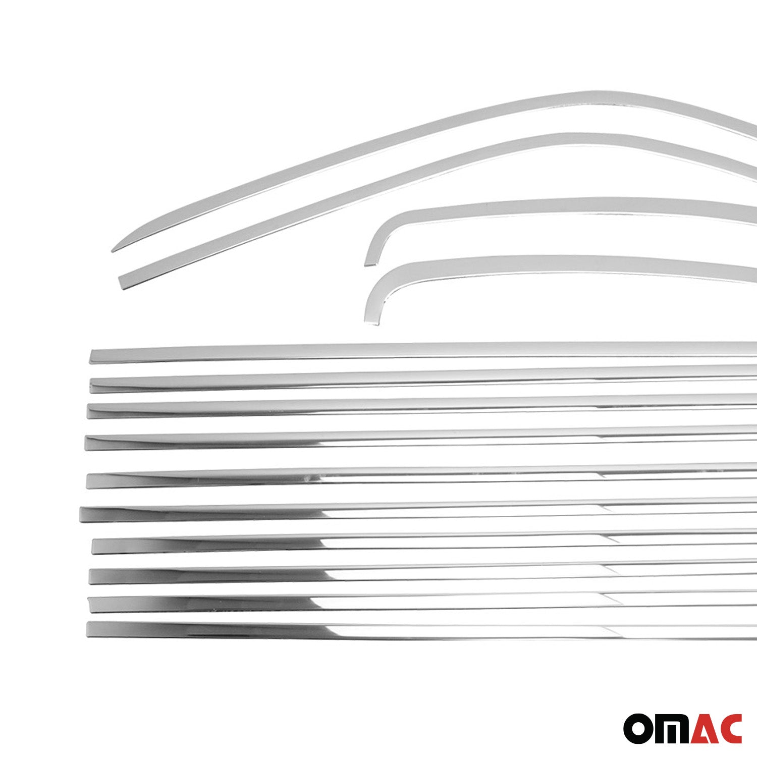 Baguettes pour contour latérales pour VW T6 T6.1 Transporter 2015-24 inox chrome