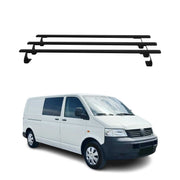 Barres De Toit Transversales Pour VW T5 T6 Transporter tout 2003-2024 Noir 3x