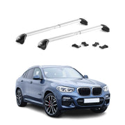 Barres de toit transversales pour BMW X4 G02 2018-2025 Aluminium Gris 2x ABE