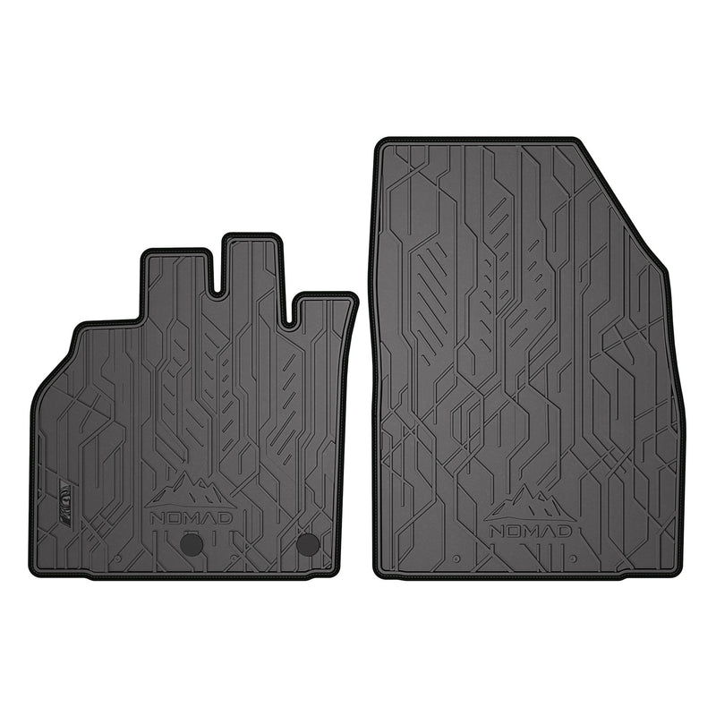 Tapis de Sol de Voiture pour Renault Scenic II 2003-2009 Caoutchouc 2Pcs Noir