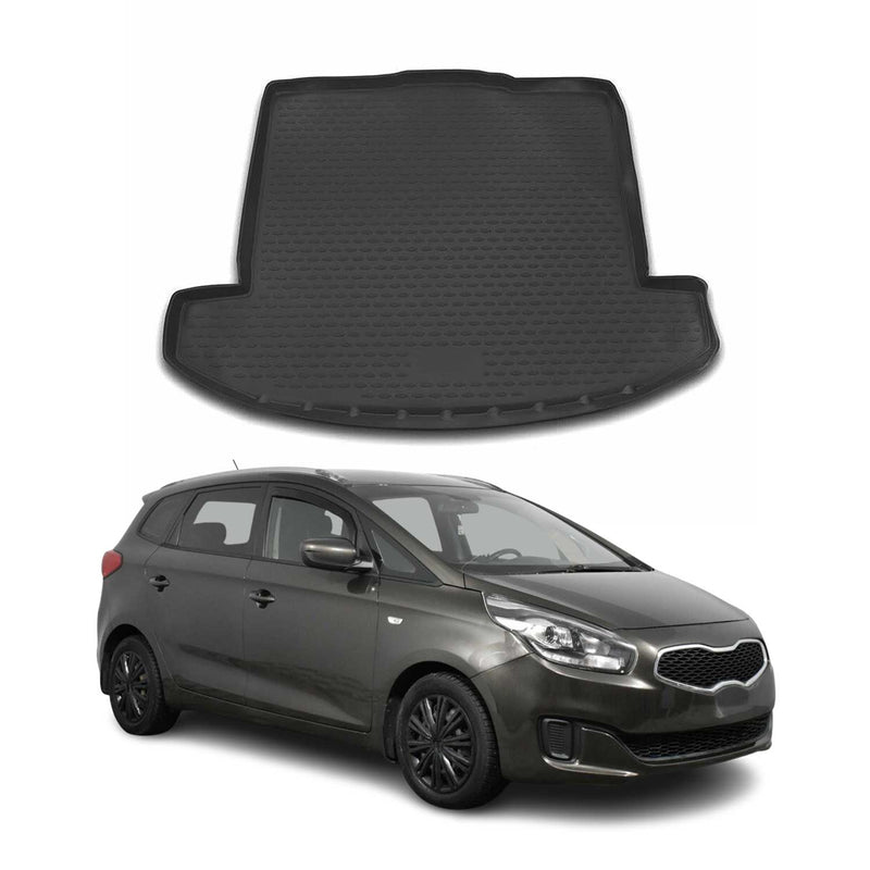 Tapis de Coffre pour Kia Carens 2013-2021 7Places en caoutchouc TPE 3D Noir