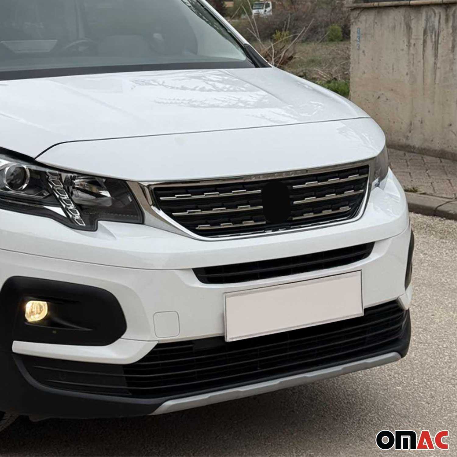 Moulure de Grille de Calandre pour Peugeot Rifter 2018-2026 Chromé 6Pcs