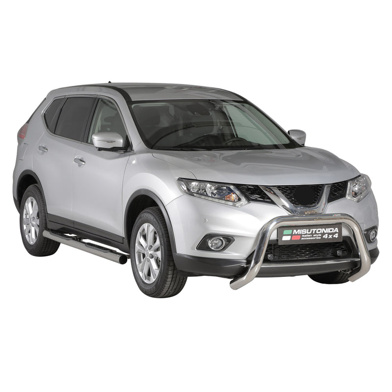 Pare-buffle Avant pour Nissan X-Trail 2015-2017 76 mm en Acier Gris