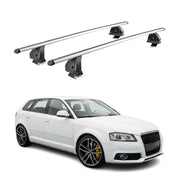 Barres de toit transversales Alu pour Audi A3 8PA Sportback 2005-2013 Gris 2Pcs
