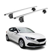 Barres de toit transversales Alu pour Seat Leon IV 2020-2026 TÜV 75 kg Gris 2Pcs