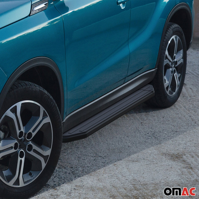 Marchepieds Latéraux pour Suzuki Vitara 2015-2023 Alu Noir ABE