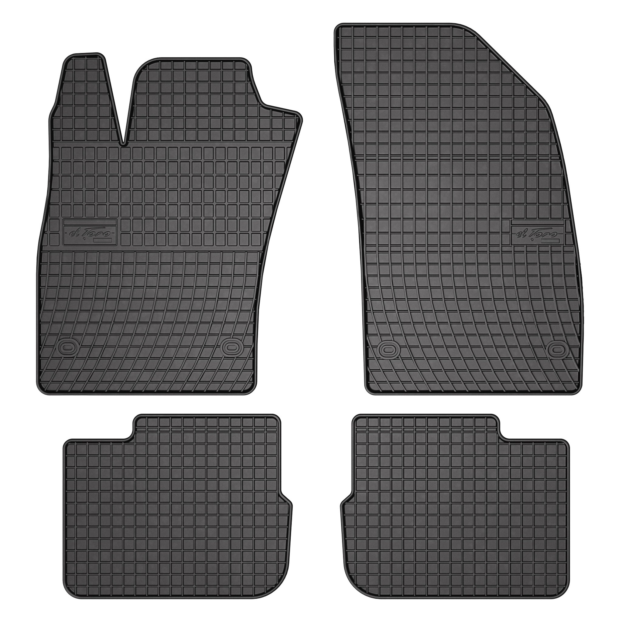 OMAC Tapis de Sol pour Fiat Tipo 2015-2026 Caoutchouc Noir