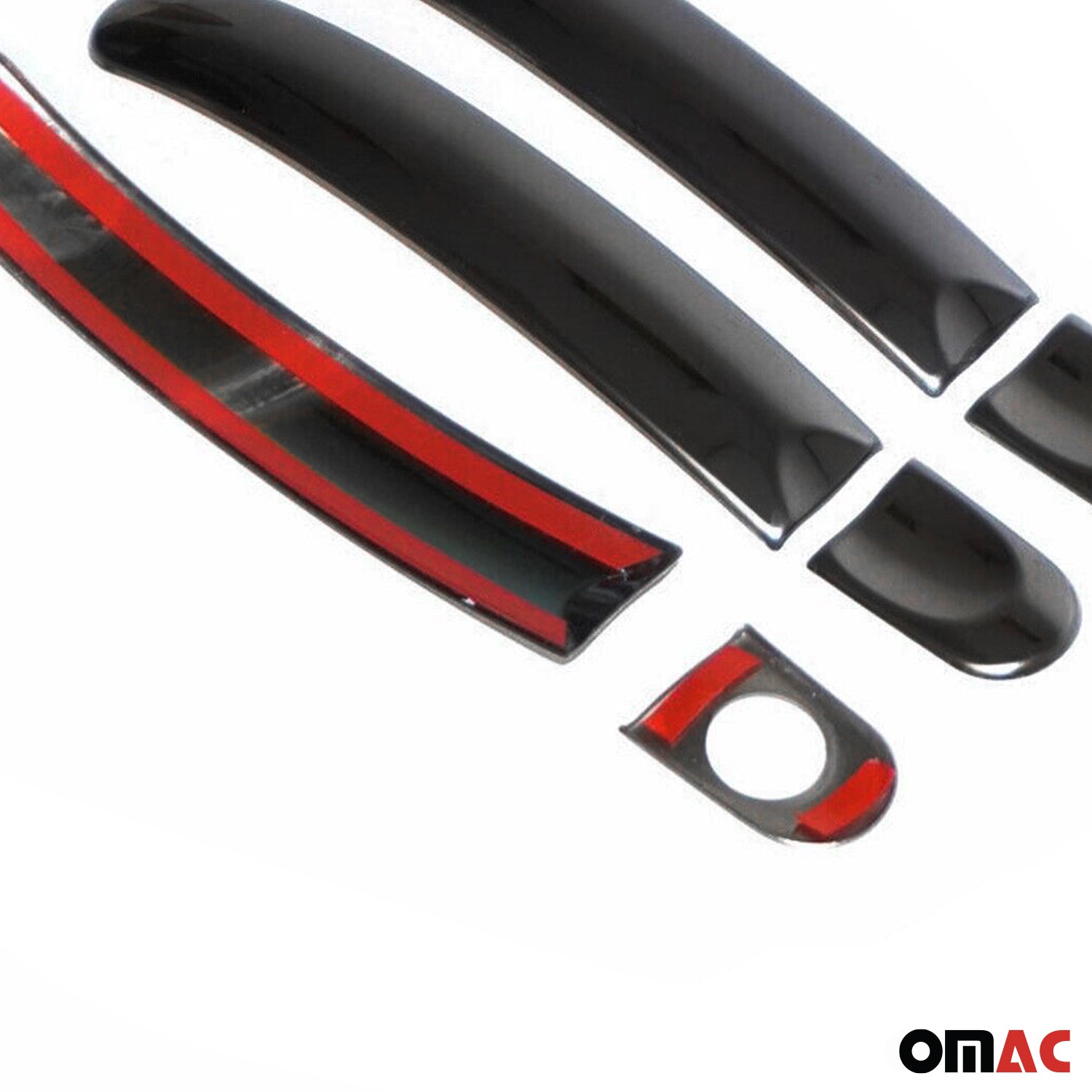 Couverture poignée de porte pour VW Caddy 2003-2015 3 Portes Acier Sombre 6Pcs