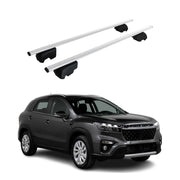 Barres de toit Transversales pour Suzuki SX4 S-Cross 2021-2023 ABE Fer Gris