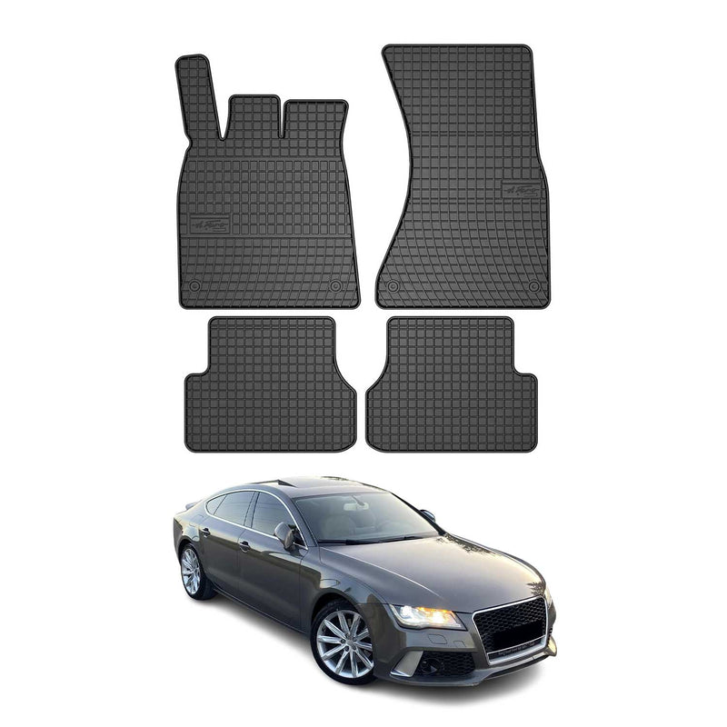 Tapis de Sol pour Audi A7 C7 Sportback 2010-2018 Noir Caoutchouc TPE 4x