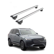 Barres de toit transversales pour Volvo XC90 2015-2020 2 pcs en Alu gris TÜV ABE