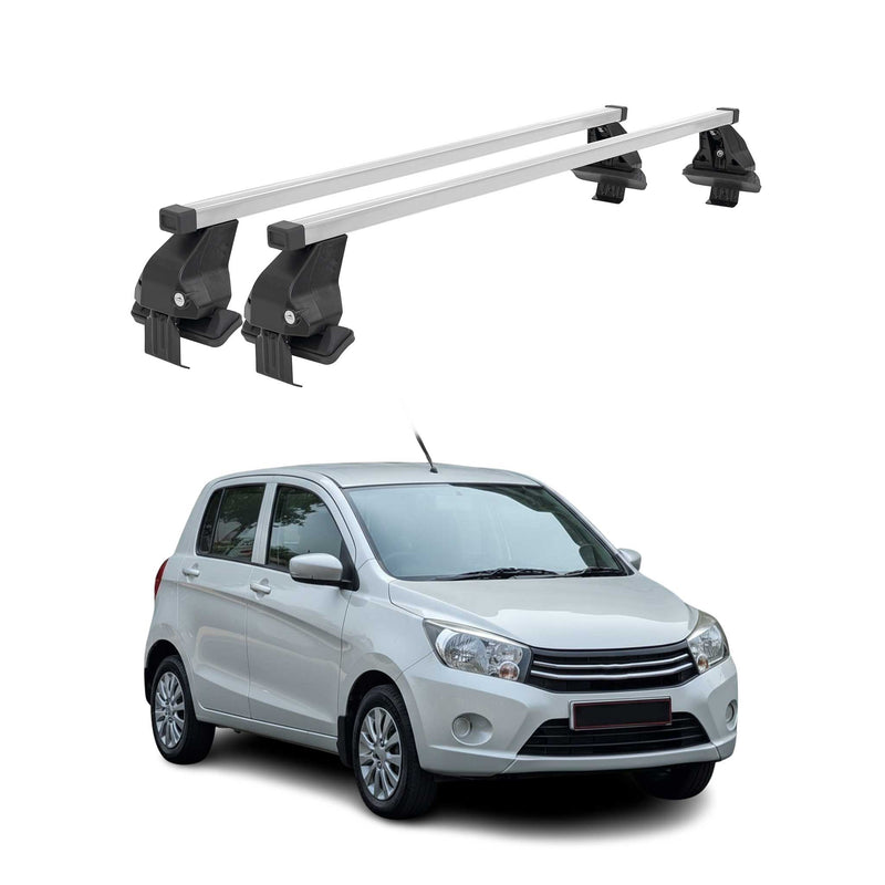 Barres de toit transversales pour Suzuki Celerio 2015-2021 Acier Gris