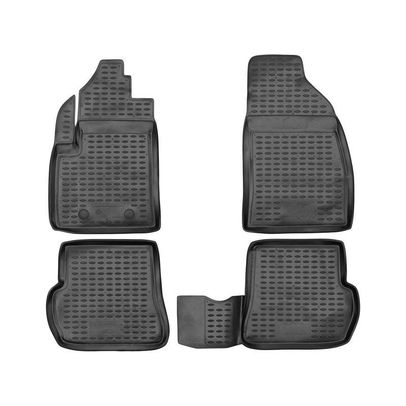 Tapis de sol pour Ford Fiesta V 2005-2008 en caoutchouc TPE 3D Noir 4Pcs