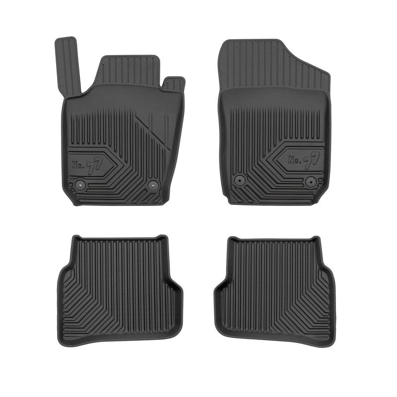 Tapis de Sol de Voiture pour VW Polo V 2009-2017 TPE Antidérapant Noir 4Pcs