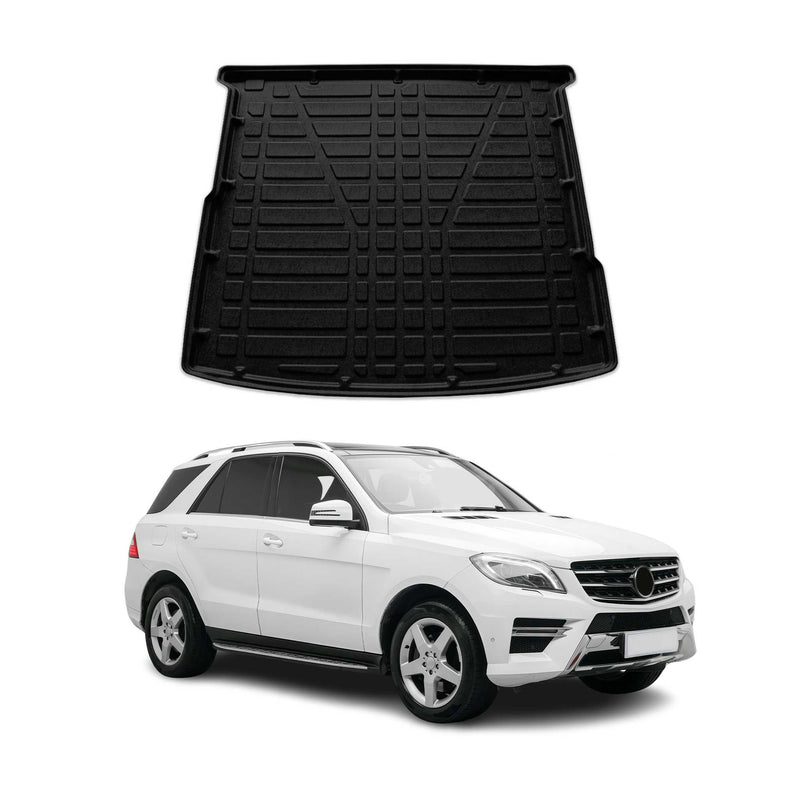 Tapis de Coffre pour Mercedes Classe M W166 2011-2015 en TPE Noir