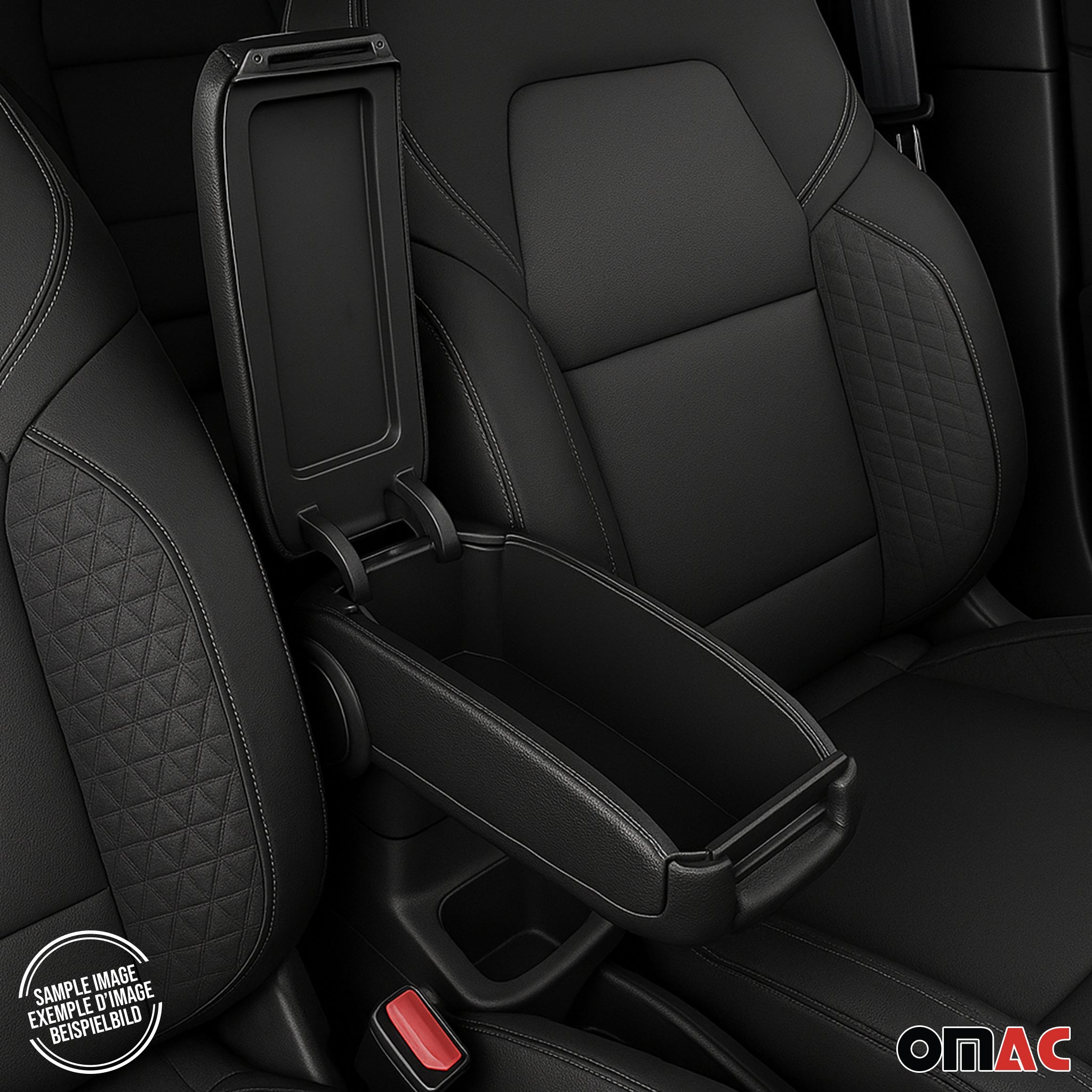 Accoudoir pour Peugeot 208 / 2008 2019-2026 Vinyl Abs Noir