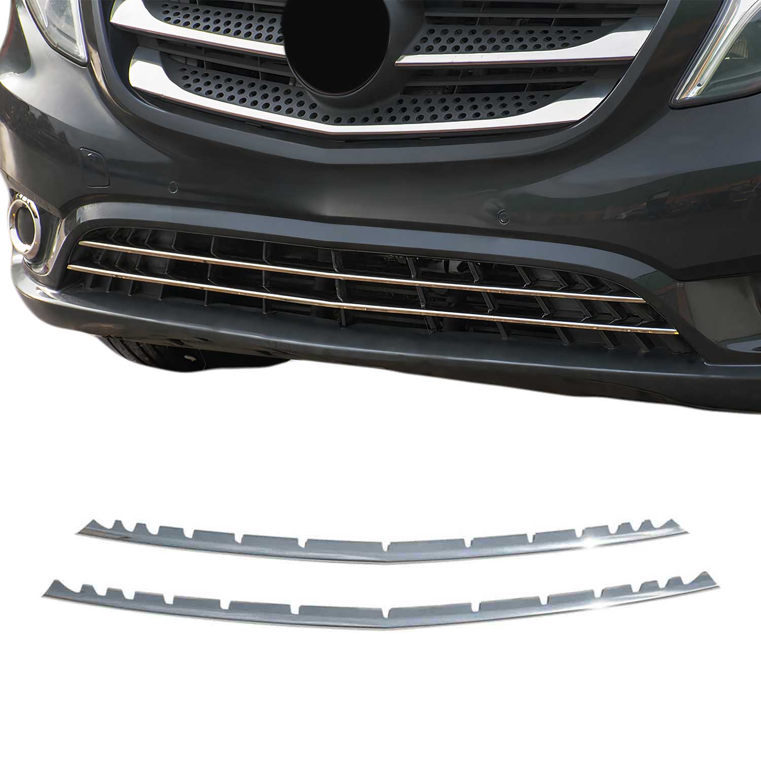Moulure de Grille de Calandre pour Mercedes Vito W447 2014-2019 Acier 2Pcs