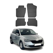 Tapis de Sol pour Skoda Fabia III 2014-2021 Caoutchouc Noir 4Pcs