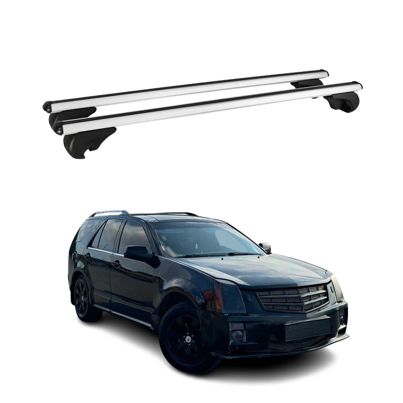 Barres de toit Transversales pour Cadillac SRX 2005-2009 Aluminium Argent