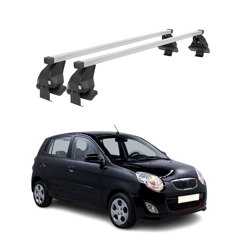Barres de toit transversales pour Kia Picanto 2011-2017 Gris
