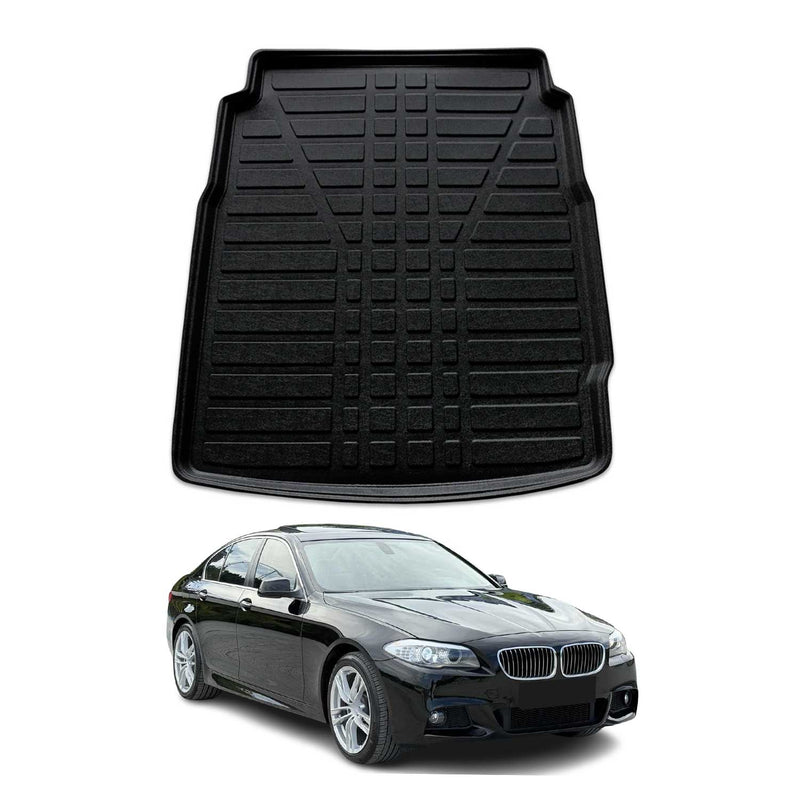 Tapis de coffre pour BMW Série 5 F10 Berline 2010-2017 caoutchouc TPE Noir