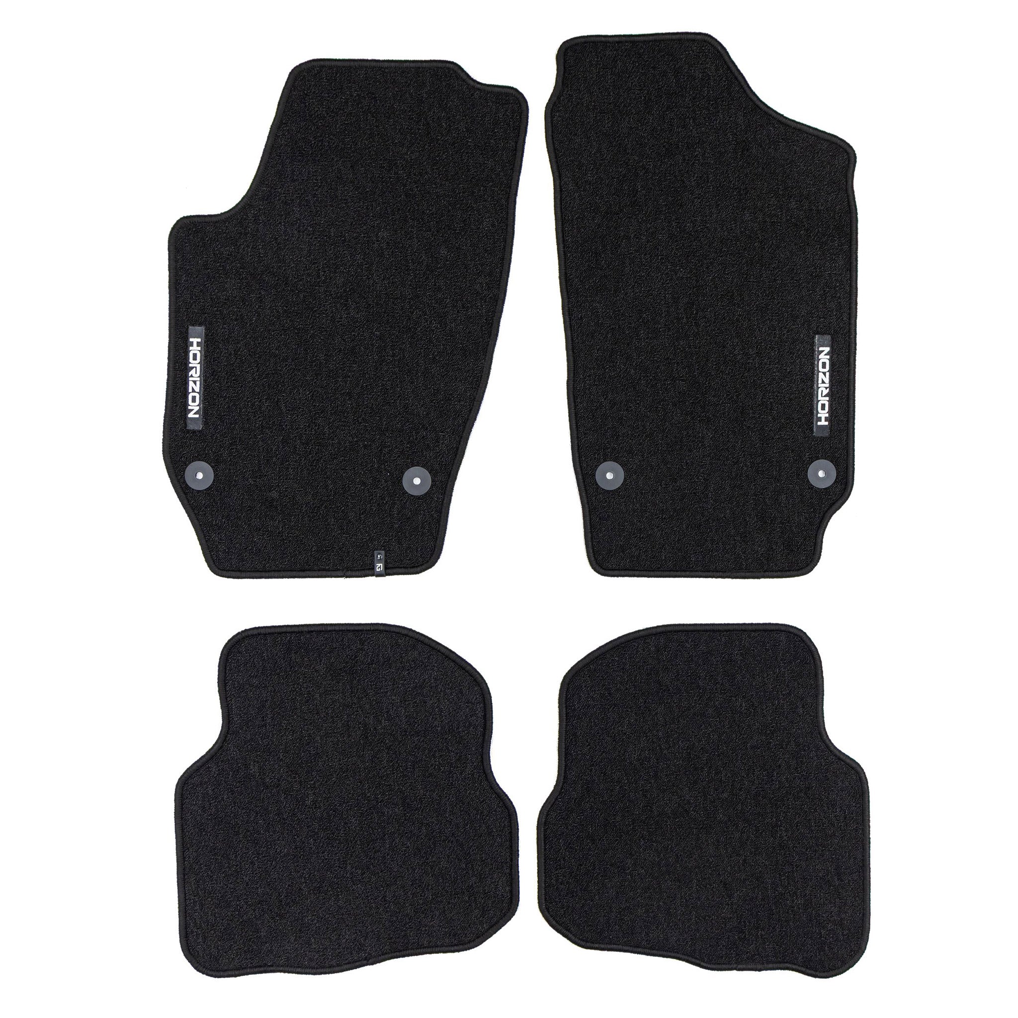 Tapis de Sol de Voiture pour VW Polo IV 2001-2003 Pre-FL Velours Noir 4Pcs