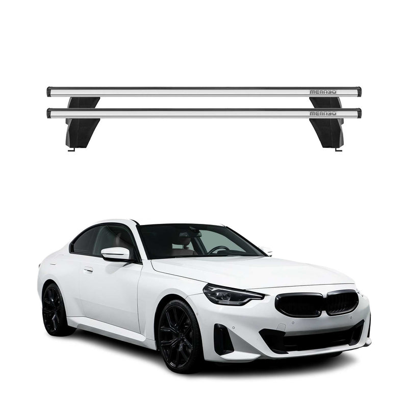 Menabo Barres de toit transversales pour BMW Serié 2 G42 Coupé 2021-2025 Gris