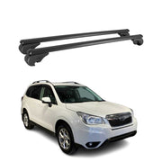 Barres de toit Transversales pour Subaru Forester IV 2013-2018 Aluminium Noir
