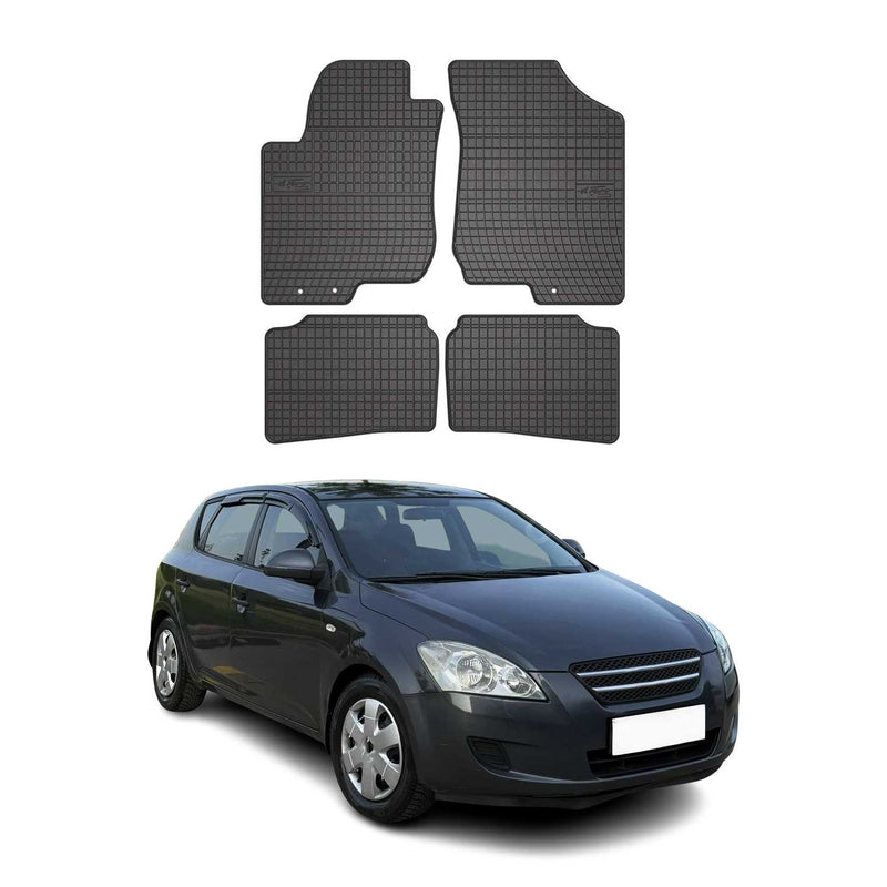 Tapis de Sol pour Kia Ceed 2007-2012 Caoutchouc Noir