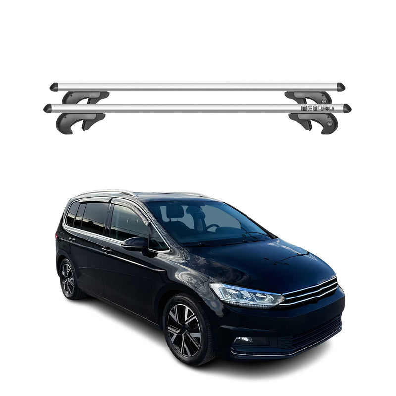 Barres de toit transversales pour VW Touran 2015-2020 90kg Alu Gris 2x