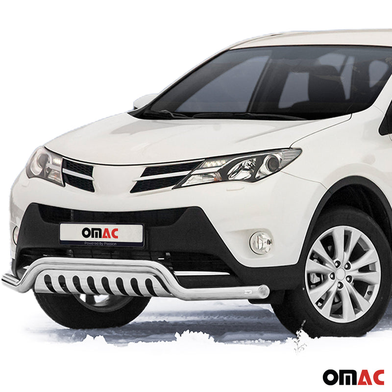 Pare-Buffle Avant Pour Toyota RAV4 2013-2015 Acier Inoxydable Argent