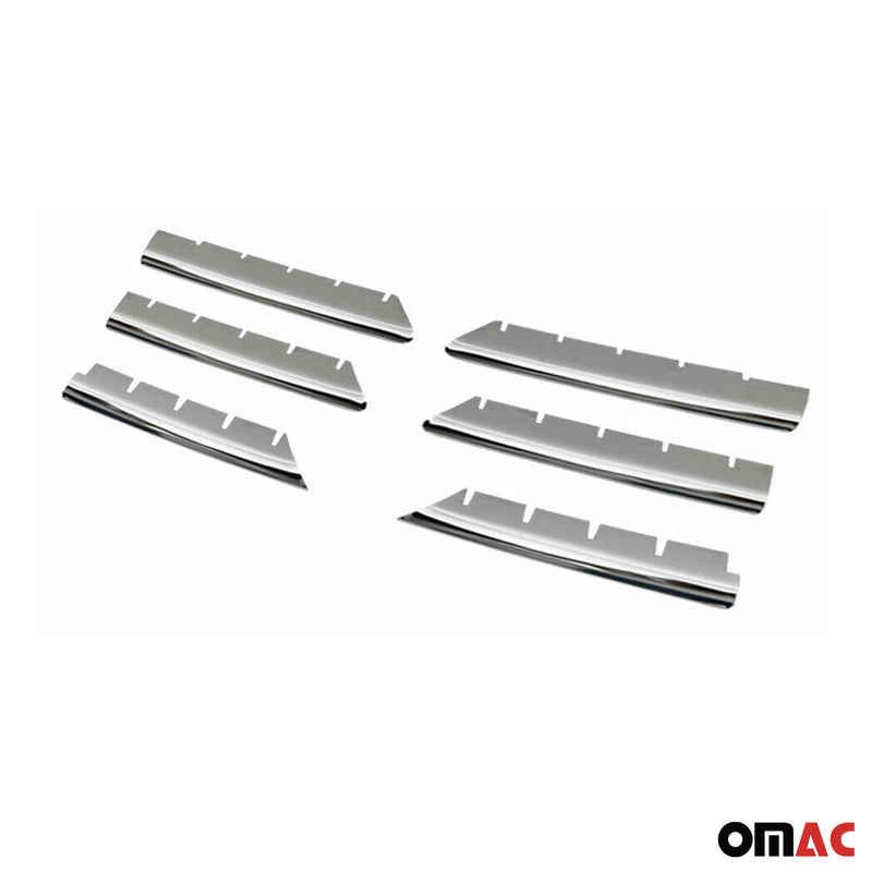Grille de Calendre pour Renault Megane 2002-2006 6 PCS Acier Inox Chromé