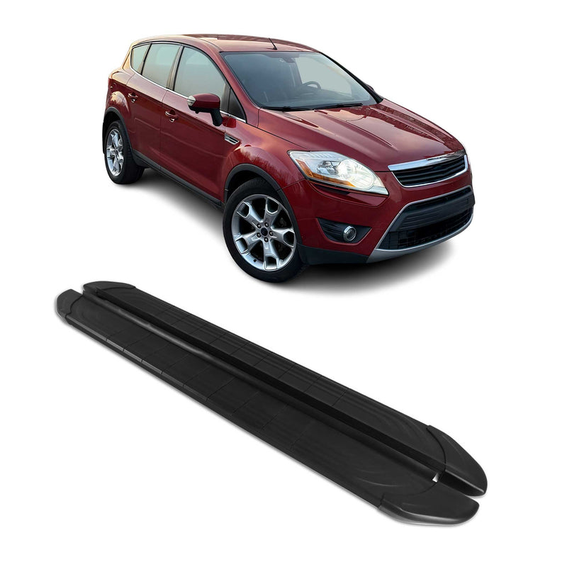 Marchepieds Latéraux pédale pour Ford Kuga 2008-2012 2Pcs Aluminium Noir