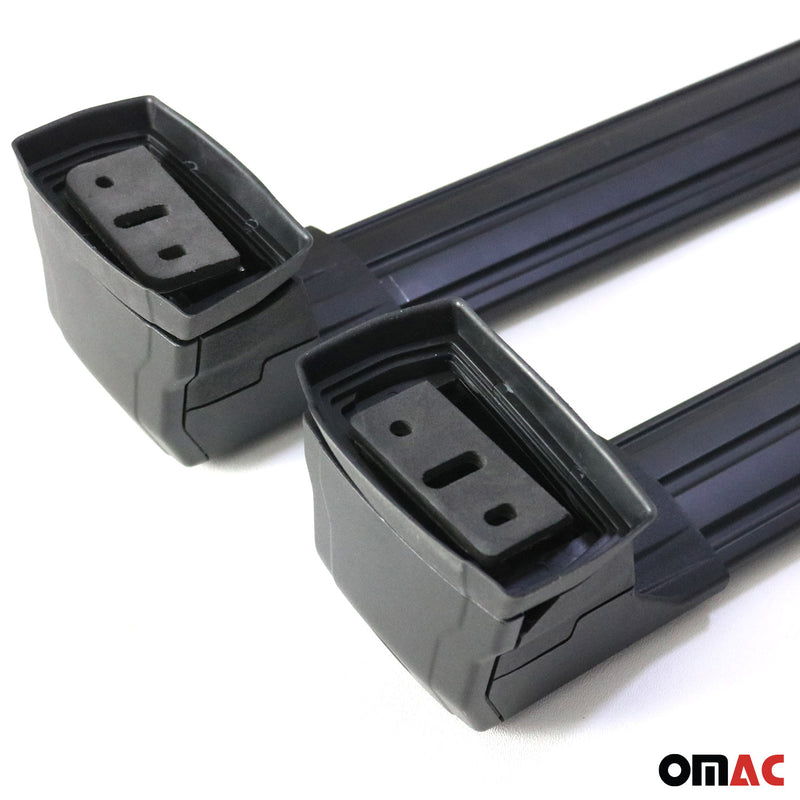 Barres de toit transversales pour Nissan NV200 2010-2025 Aluminium Noir