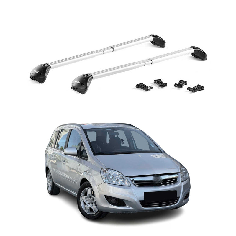 Barres de toit transversales pour Opel Zafira B 2007-2014 Alu Gris 2x ABE