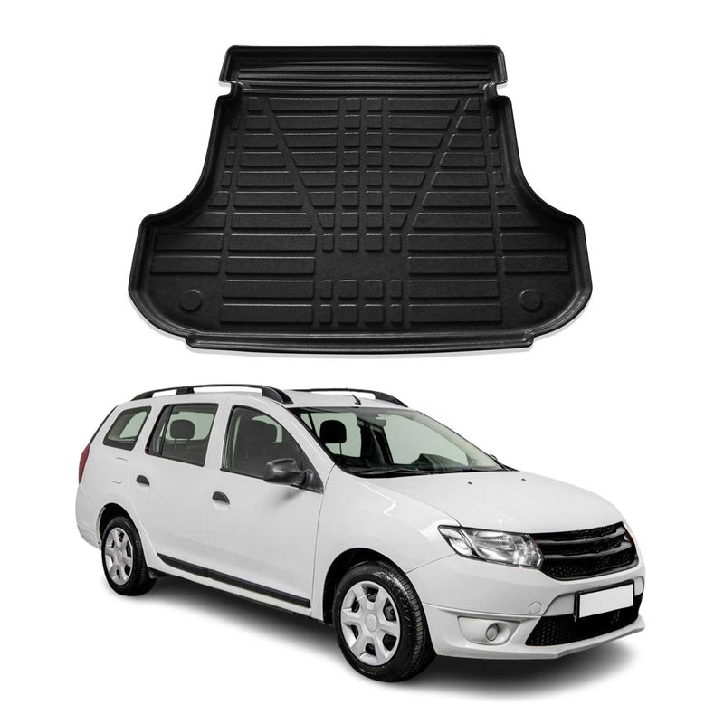 Tapis de Coffre pour Dacia Logan MCV 2014-2021 Break en TPE Noir