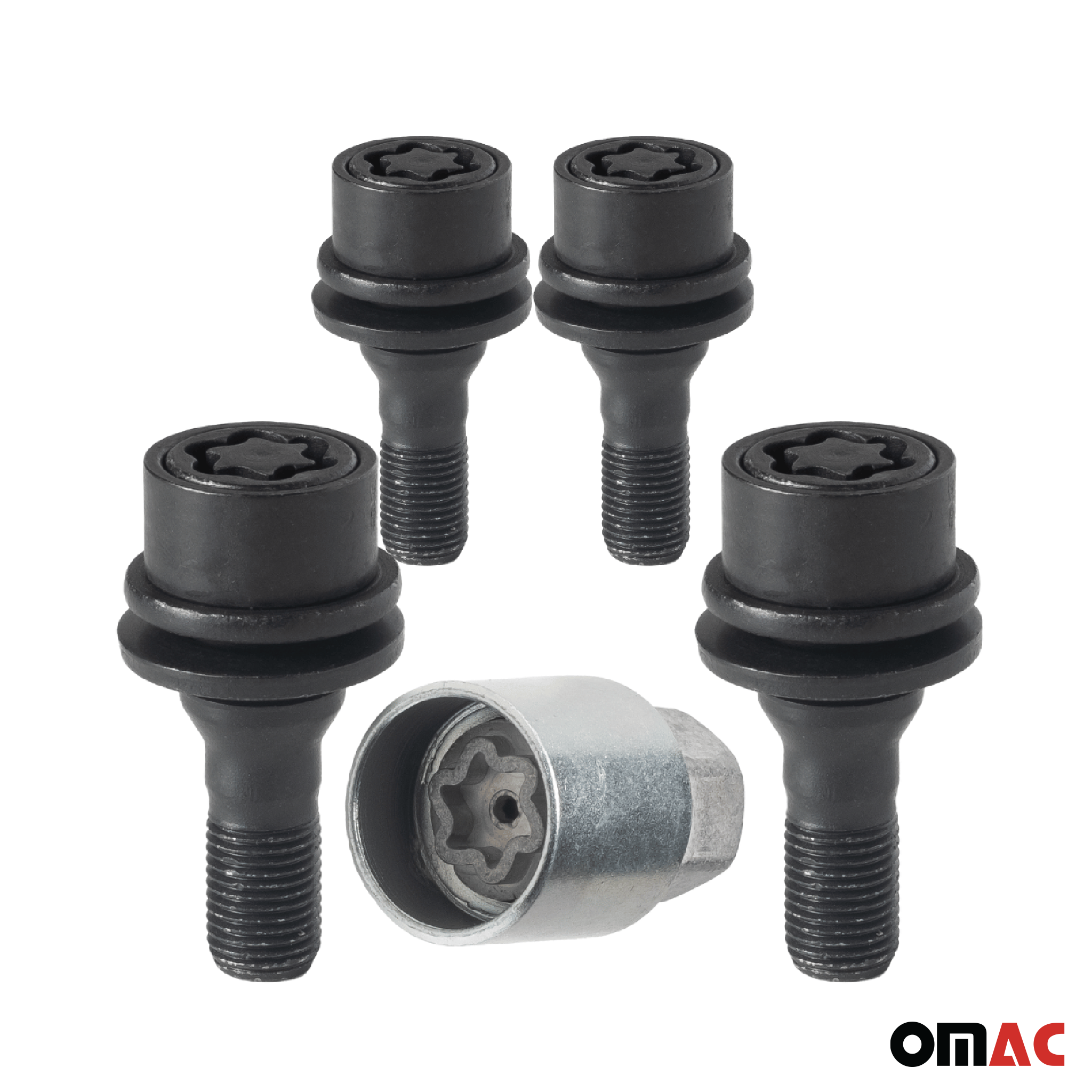 Vis de roue antivol pour Peugeot RCZ 2010-2015 Acier Noir lot de 4 M12X1,25