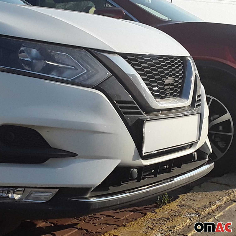 Garniture de Pare-chocs Avant pour Nissan Qashqai 2017-2021 Acier Chromé