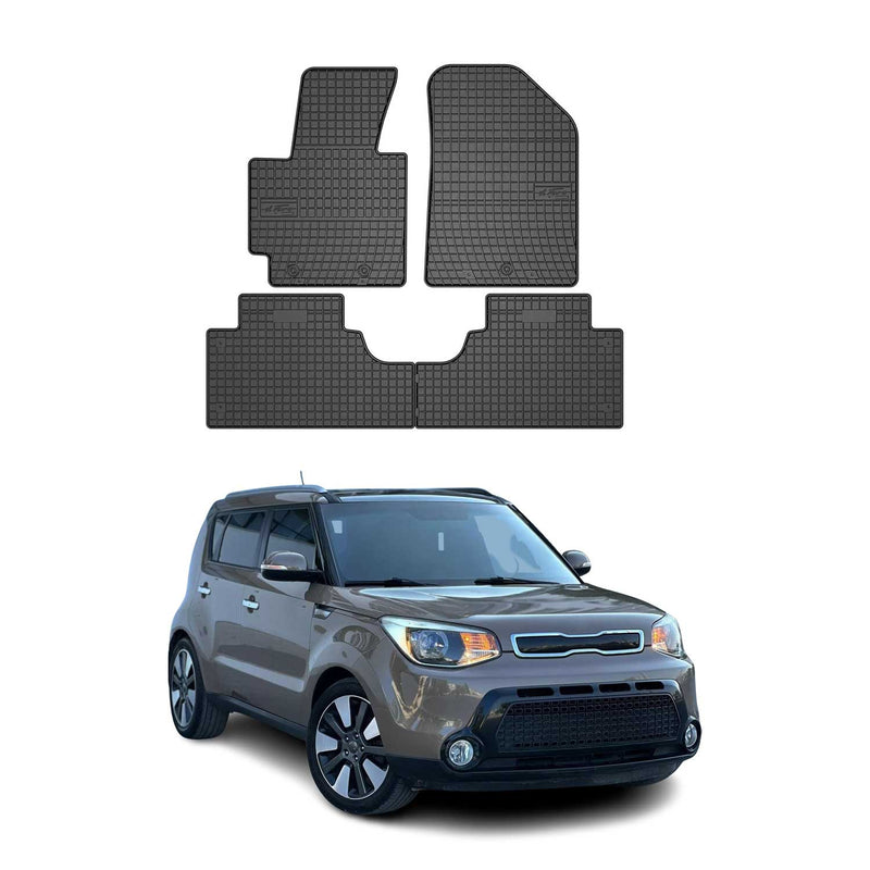 Tapis de Sol pour Kia Soul 2013-2019 Caoutchouc Noir