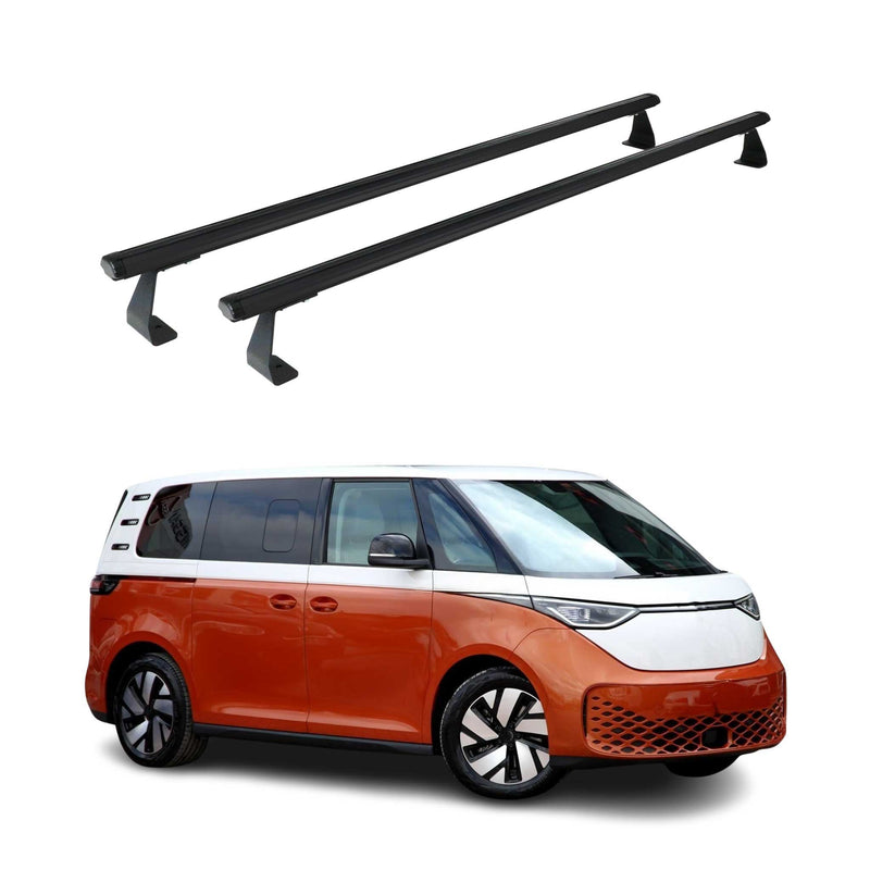 Barres de toit transversales pour VW ID Buzz 2022-2025 noir en Alu