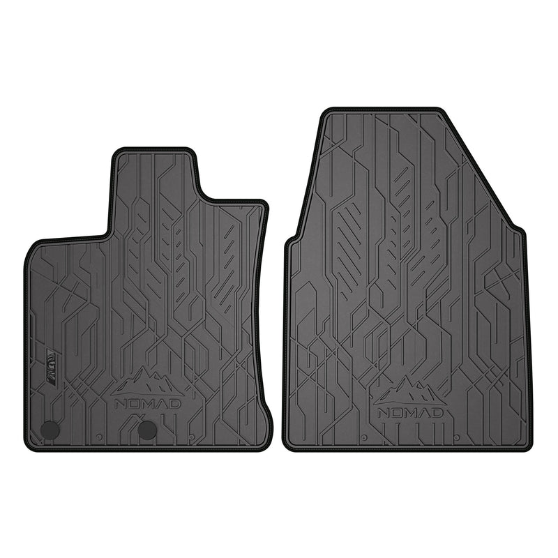 Tapis de Sol de Voiture pour Nissan Qashqai I 2006-2013 Caoutchouc 2Pcs Noir
