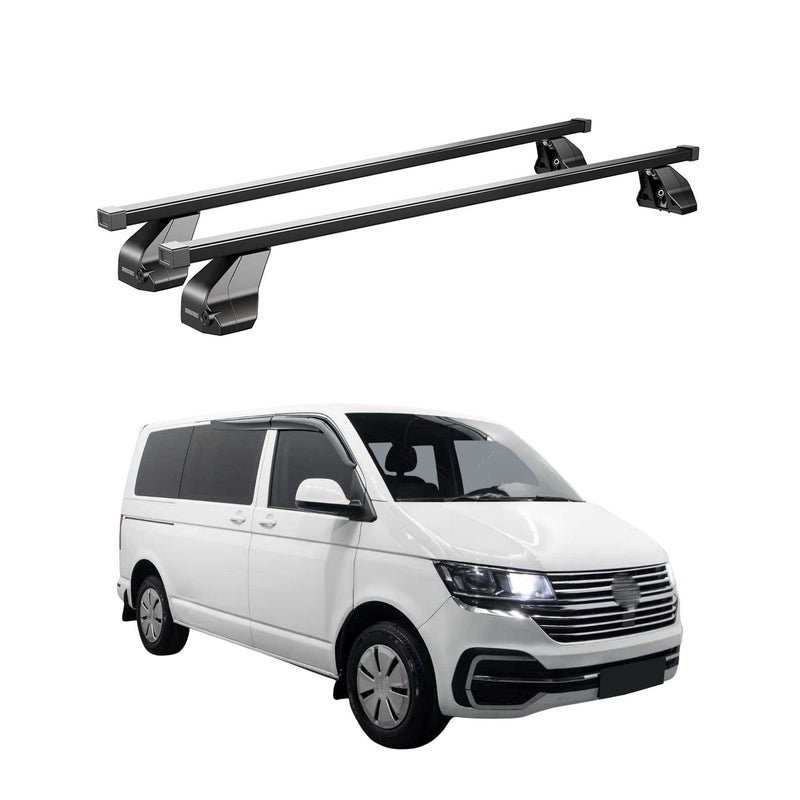 Barres Transversales Menabo pour VW T5 Caravelle 2015-2024 Noir