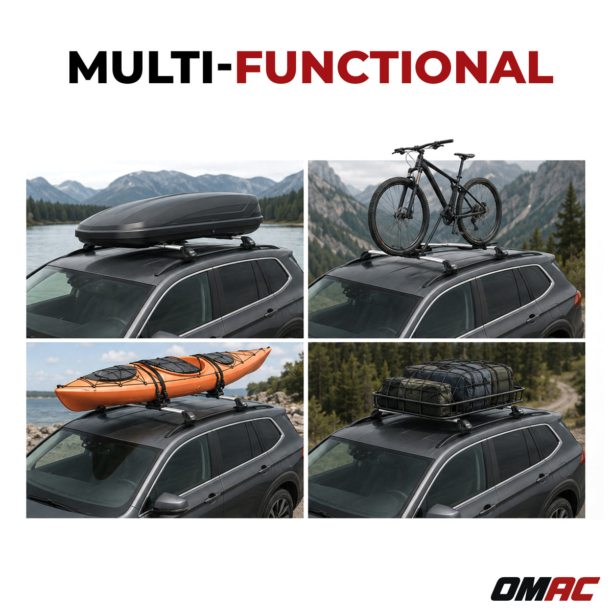 Barres de toit transversales pour Suzuki Swace 2020-2026 Aluminium Gris ABE