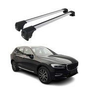 Barres De Toit Transversales pour Volvo XC60 II 2018-2026 Aluminium Gris 2Pcs